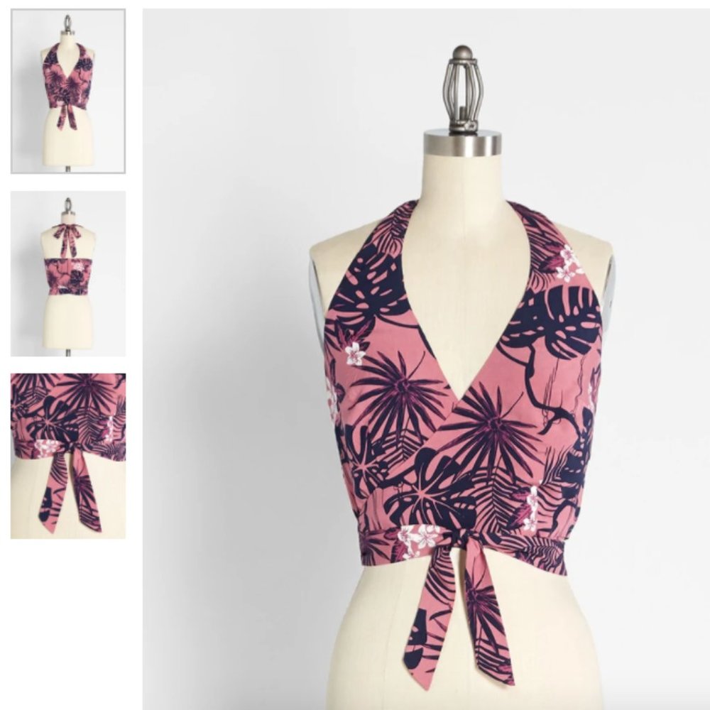NWT Modcloth Tropical Halter Top
